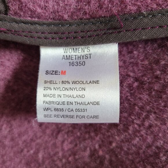 Woolrich Women's Peacoat Size Medium Double-Breasted Purple Wool Blend - Picture 10 of 13